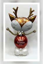 Load image into Gallery viewer, Reindeer Personalised Orb Balloon Stack