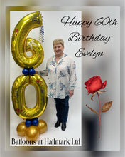 Load image into Gallery viewer, Double Number Vertical Balloon Stack