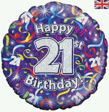 Load image into Gallery viewer, 18” AGE foil Birthday Streamers