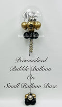 Load image into Gallery viewer, Personalised Bubble Balloon with Smaller Balloons Inside on a Small Balloon Base