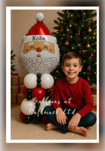 Load image into Gallery viewer, Santa Head Balloon Stack - Personalised