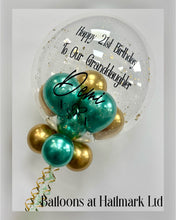 Load image into Gallery viewer, Personalised Balloon with Smaller Balloons and Sparkle Inside