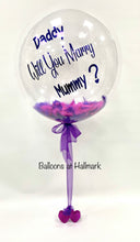 Load image into Gallery viewer, Personalised Helium Bubble Balloon - Feathers Inside