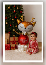 Load image into Gallery viewer, Reindeer Personalised Orb Balloon Stack