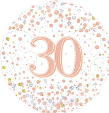 Load image into Gallery viewer, 18” Sparkling Rose Gold Age Foils