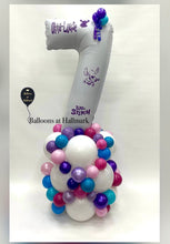 Load image into Gallery viewer, Organic Balloon Stack Topped With Personalised Large Number