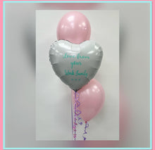 Load image into Gallery viewer, Set of 3 Balloon Display with Personalised Foil & 2 Latex Balloons