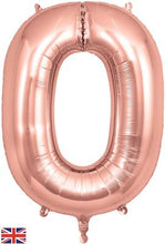 Load image into Gallery viewer, Large Rose Gold Number Balloon - Choose Number Required