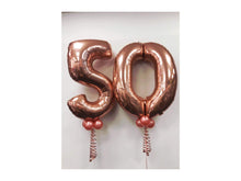 Load image into Gallery viewer, Large Rose Gold Number Balloon - Choose Number Required