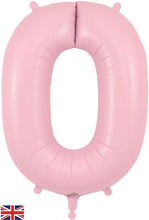 Load image into Gallery viewer, Large Pastel Matte Pink Number Balloon - Choose Number Required