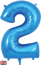 Load image into Gallery viewer, Large Blue Number Balloon - Choose Required Number