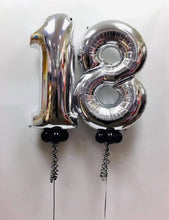 Load image into Gallery viewer, Large Silver Number Balloon - Choose Required Number