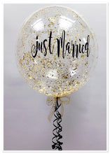Load image into Gallery viewer, Personalised Helium Bubble Balloon - Sparkle Inside