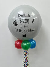 Load image into Gallery viewer, First Day at School/ High School/ Nursery Personalised Helium Orbz Balloon - Two Sided