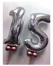 Load image into Gallery viewer, Large Silver Number Balloon - Choose Required Number