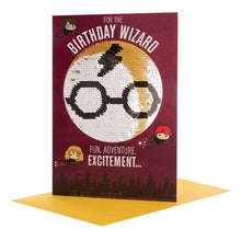Load image into Gallery viewer, Harry Potter Birthday Card - Detachable Sequin Keepsake
