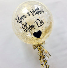 Load image into Gallery viewer, Personalised Helium Bubble Balloon - Sparkle Inside
