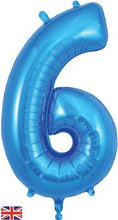 Load image into Gallery viewer, Large Blue Number Balloon - Choose Required Number