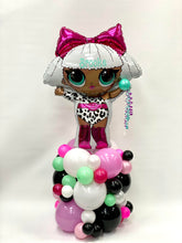 Load image into Gallery viewer, Organic Balloon Stack Topped With Character Balloon