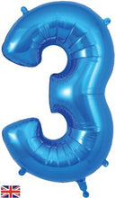 Load image into Gallery viewer, Large Blue Number Balloon - Choose Required Number