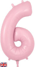 Load image into Gallery viewer, Large Pastel Matte Pink Number Balloon - Choose Number Required