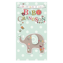 Load image into Gallery viewer, Hallmark New Baby Grandson Card Cute Elephant