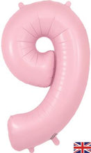 Load image into Gallery viewer, Large Pastel Matte Pink Number Balloon - Choose Number Required