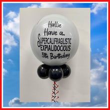 Load image into Gallery viewer, Mary Poppins Theme Personalised Plain Orbz Helium Balloon