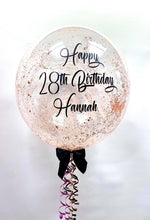 Load image into Gallery viewer, Personalised Helium Bubble Balloon - Sparkle Inside