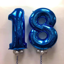 Load image into Gallery viewer, Large Blue Number Balloon - Choose Required Number