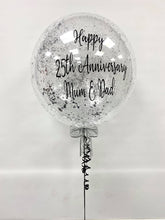 Load image into Gallery viewer, Personalised Helium Bubble Balloon - Sparkle Inside
