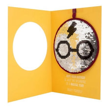 Load image into Gallery viewer, Harry Potter Birthday Card - Detachable Sequin Keepsake