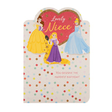 Load image into Gallery viewer, Niece Birthday Card - Disney Princess Design