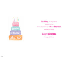 Load image into Gallery viewer, Niece Birthday Card - Modern Cake Design