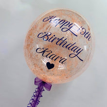 Load image into Gallery viewer, Personalised Helium Bubble Balloon - Sparkle Inside