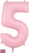 Load image into Gallery viewer, Large Pastel Matte Pink Number Balloon - Choose Number Required