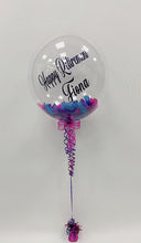 Load image into Gallery viewer, Personalised Helium Bubble Balloon - Feathers Inside