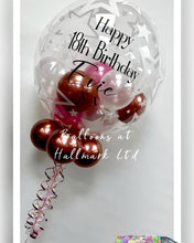 Load image into Gallery viewer, Personalised Helium Bubble Balloon - Small Balloons Inside
