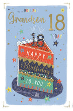 Load image into Gallery viewer, Grandson 18 Birthday Card Large size
