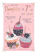 Load image into Gallery viewer, Daughter 7 Birthday Card
