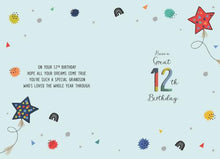 Load image into Gallery viewer, Grandson 12 Birthday Card
