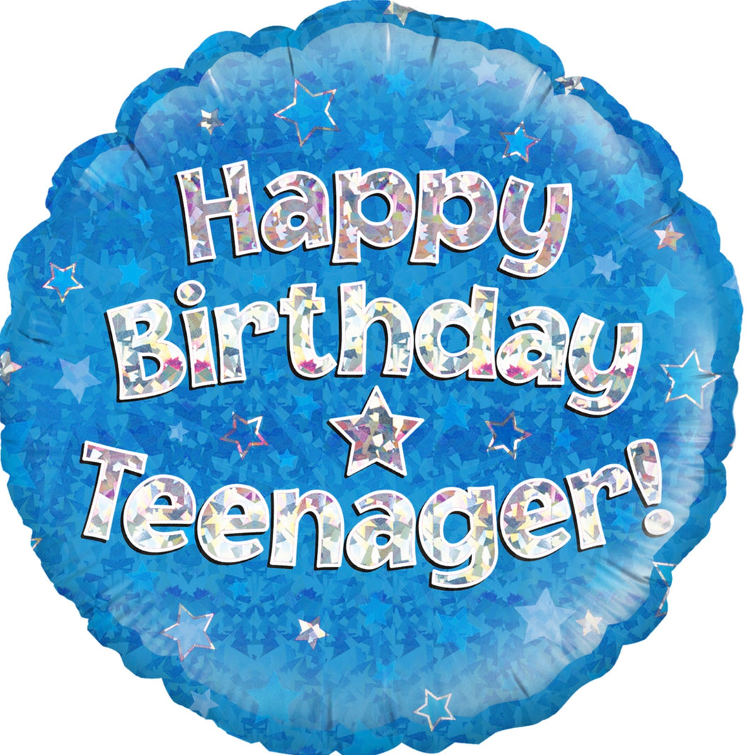18” Blue Happy birthday Teenager