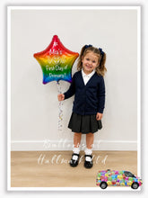 Load image into Gallery viewer, First Day at School/ High School/ Nursery Personalised Helium Foil Star Balloon - Two Sided
