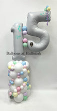 Load image into Gallery viewer, Organic Balloon Stack Tower Topped With Personalised Large Numbers
