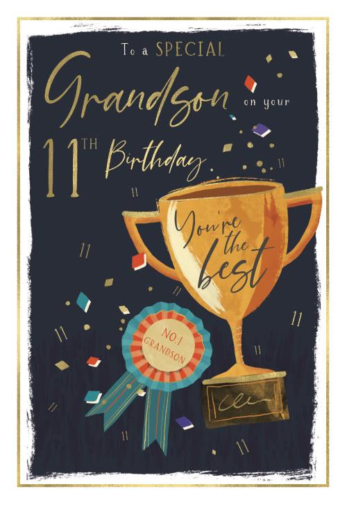 Grandson 11 Birthday Card