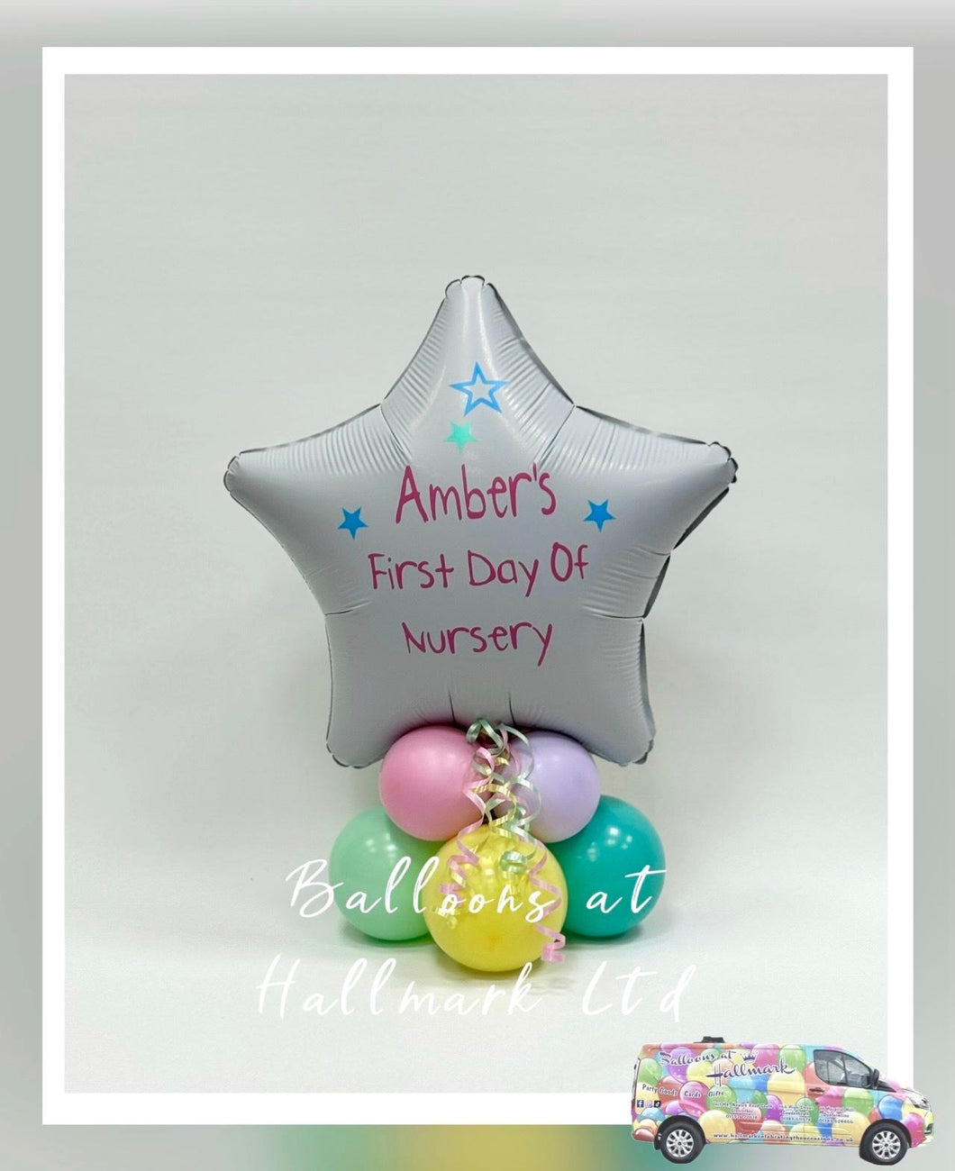 First Day at Nursery Mini Balloon Stack