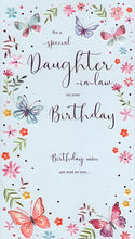 Load image into Gallery viewer, Daughter in Law Birthday Card Butterflies
