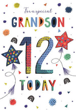Load image into Gallery viewer, Grandson 12 Birthday Card
