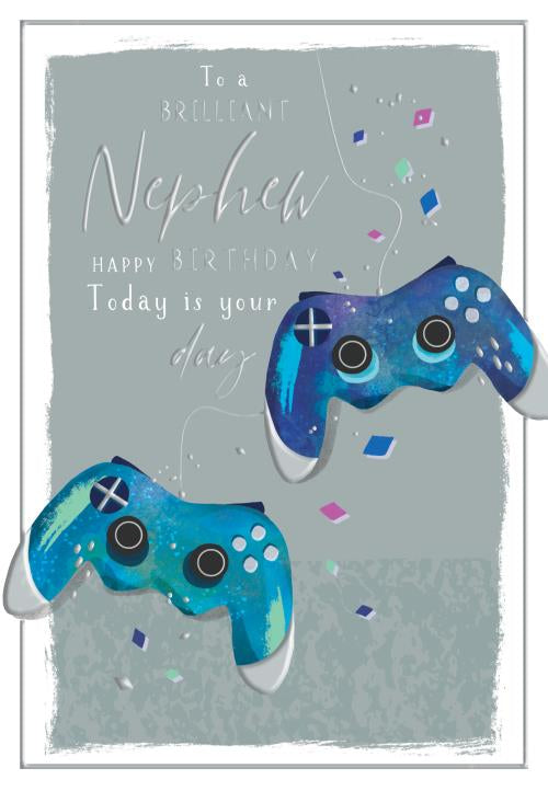 Nephew Birthday Card -Game Controller