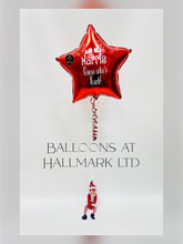 Load image into Gallery viewer, Personalised 18” Red Star Foil Helium Balloon
